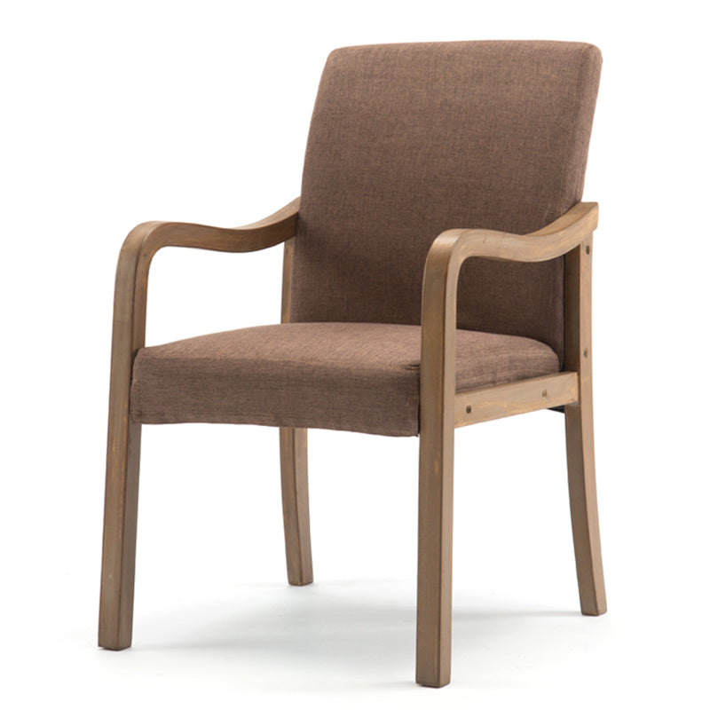 Chaise de salle à manger en bois rembourrée à dossier solide de fauteuil de maison contemporaine