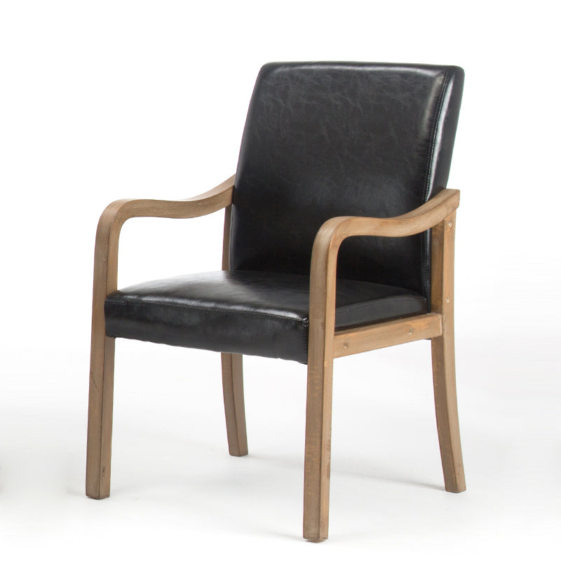 Chaise de salle à manger en bois rembourrée à dossier solide de fauteuil de maison contemporaine