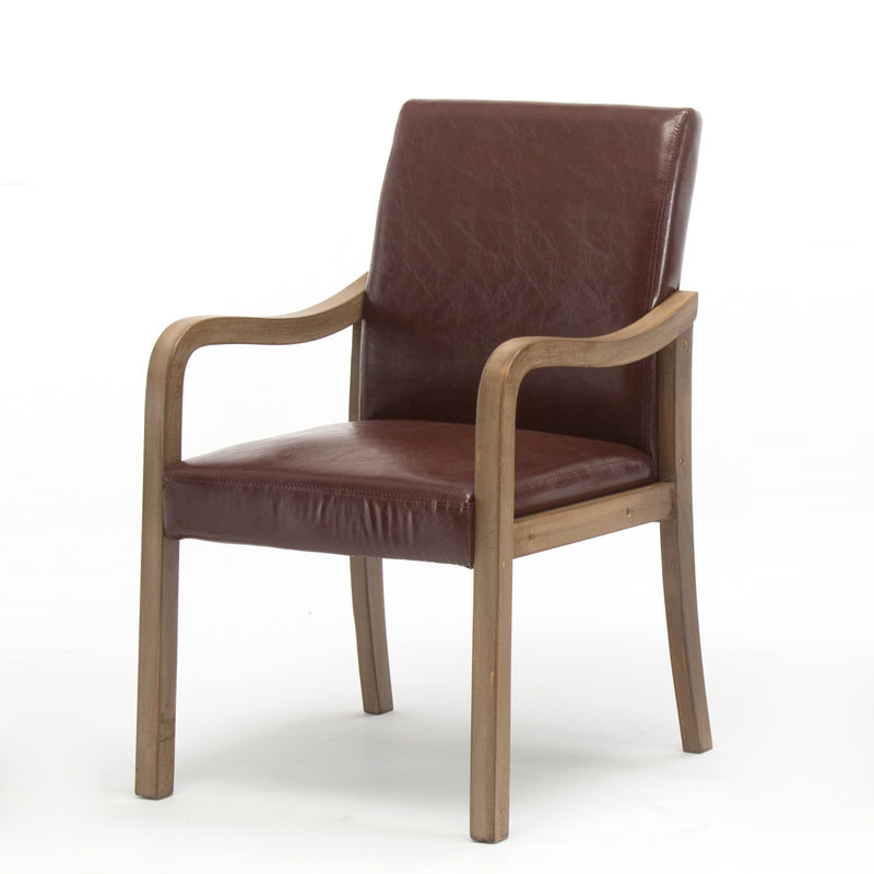 Chaise de salle à manger en bois rembourrée à dossier solide de fauteuil de maison contemporaine