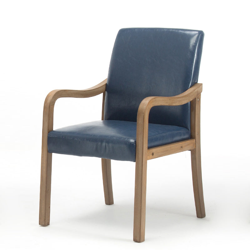 Chaise de salle à manger en bois rembourrée à dossier solide de fauteuil de maison contemporaine