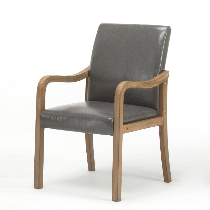 Chaise de salle à manger en bois rembourrée à dossier solide de fauteuil de maison contemporaine