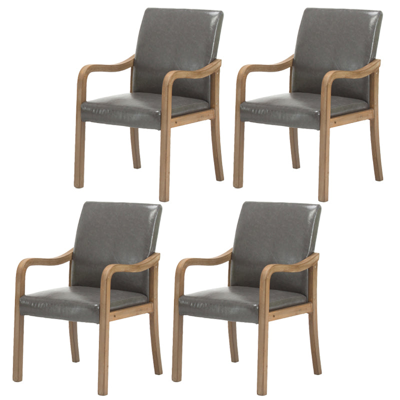 Chaise de salle à manger en bois rembourrée à dossier solide de fauteuil de maison contemporaine