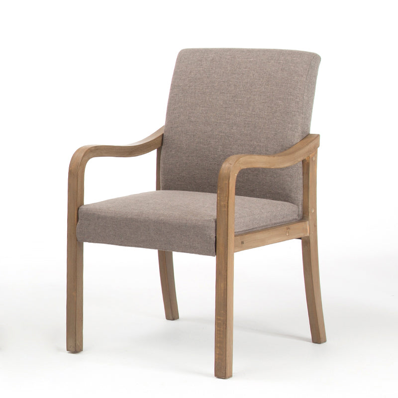 Chaise de salle à manger en bois rembourrée à dossier solide de fauteuil de maison contemporaine