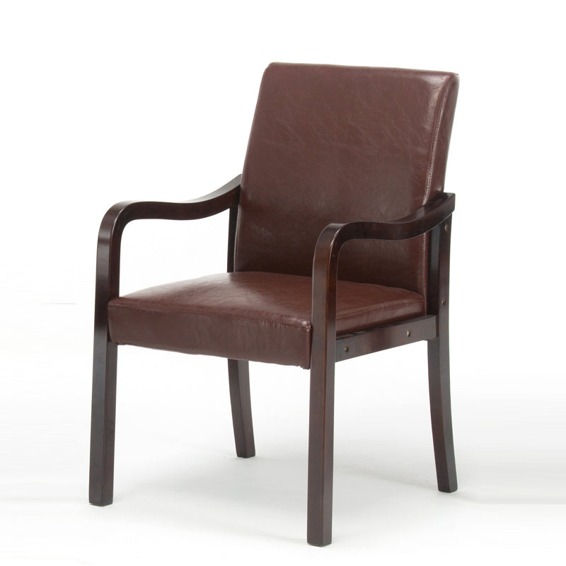 Chaise de salle à manger en bois rembourrée à dossier solide de fauteuil de maison contemporaine
