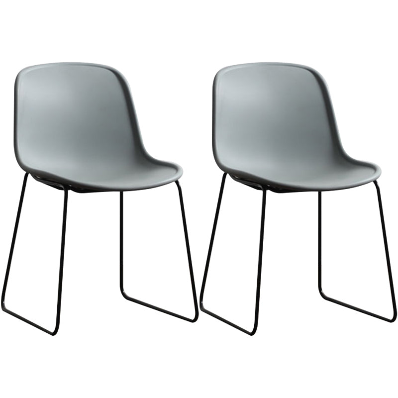 Seitstuhl für industriellen Stil Set Esszimmer Seitenstuhl Set mit Metallbeinen