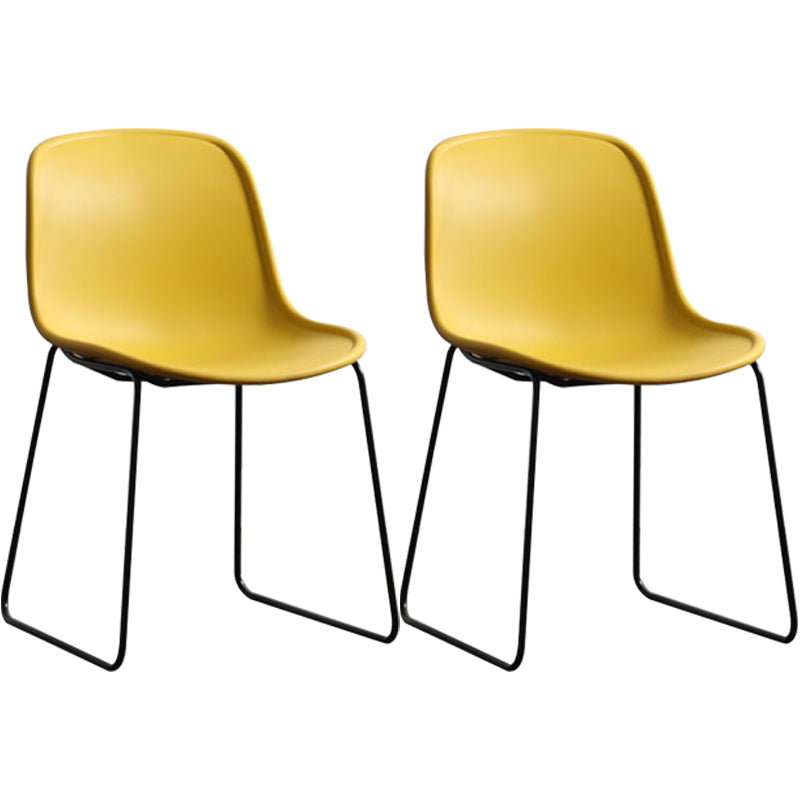 Seitstuhl für industriellen Stil Set Esszimmer Seitenstuhl Set mit Metallbeinen
