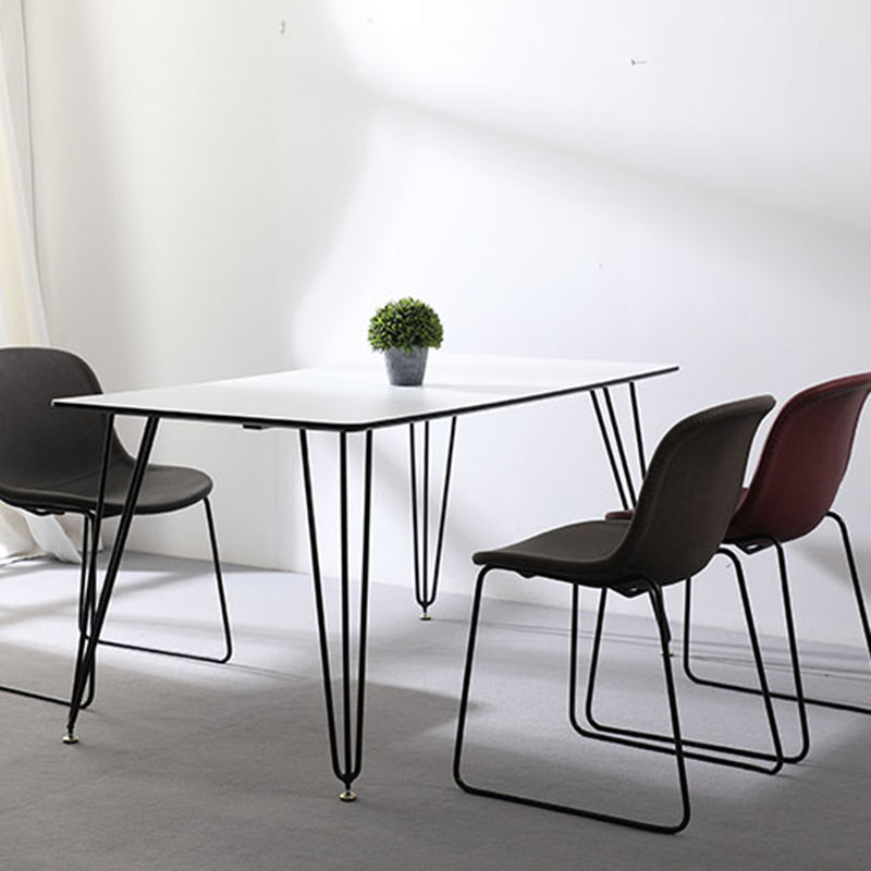 Silla lateral de estilo industrial Juego de silla lateral de comedor con patas de metal