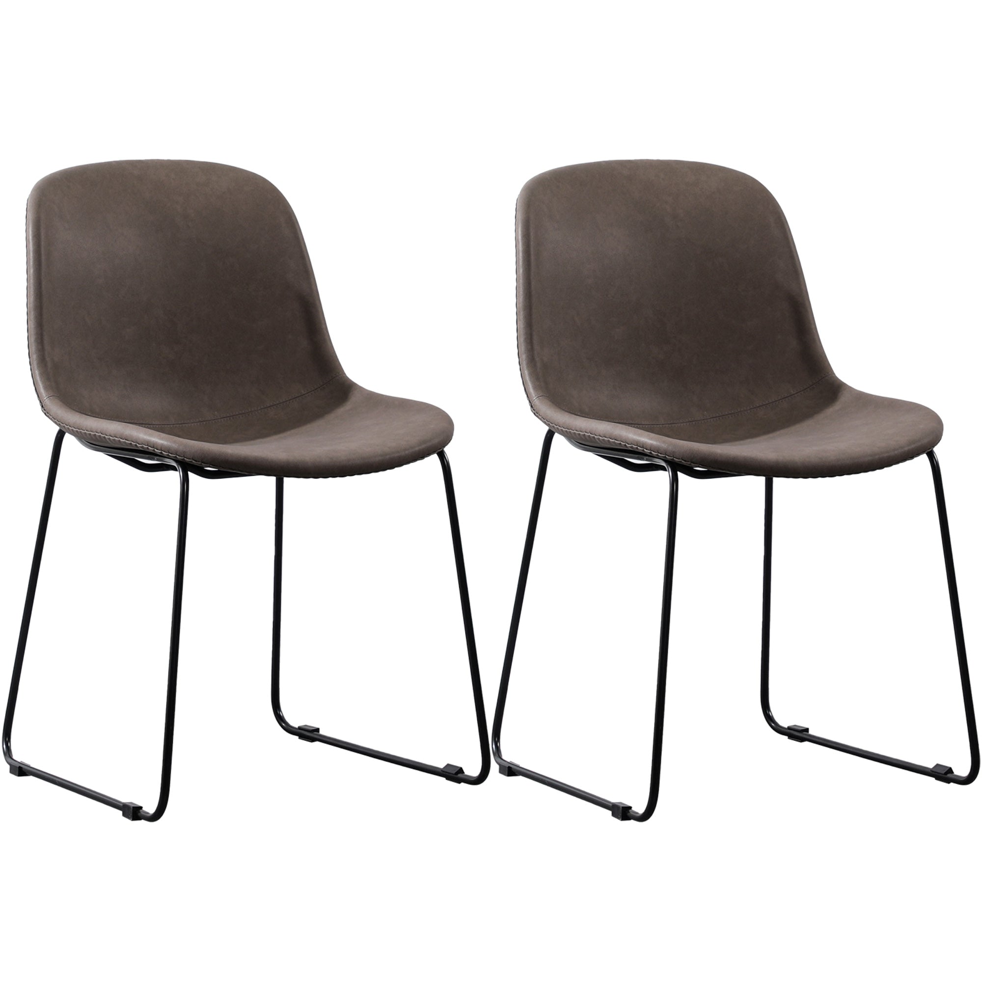 Seitstuhl für industriellen Stil Set Esszimmer Seitenstuhl Set mit Metallbeinen