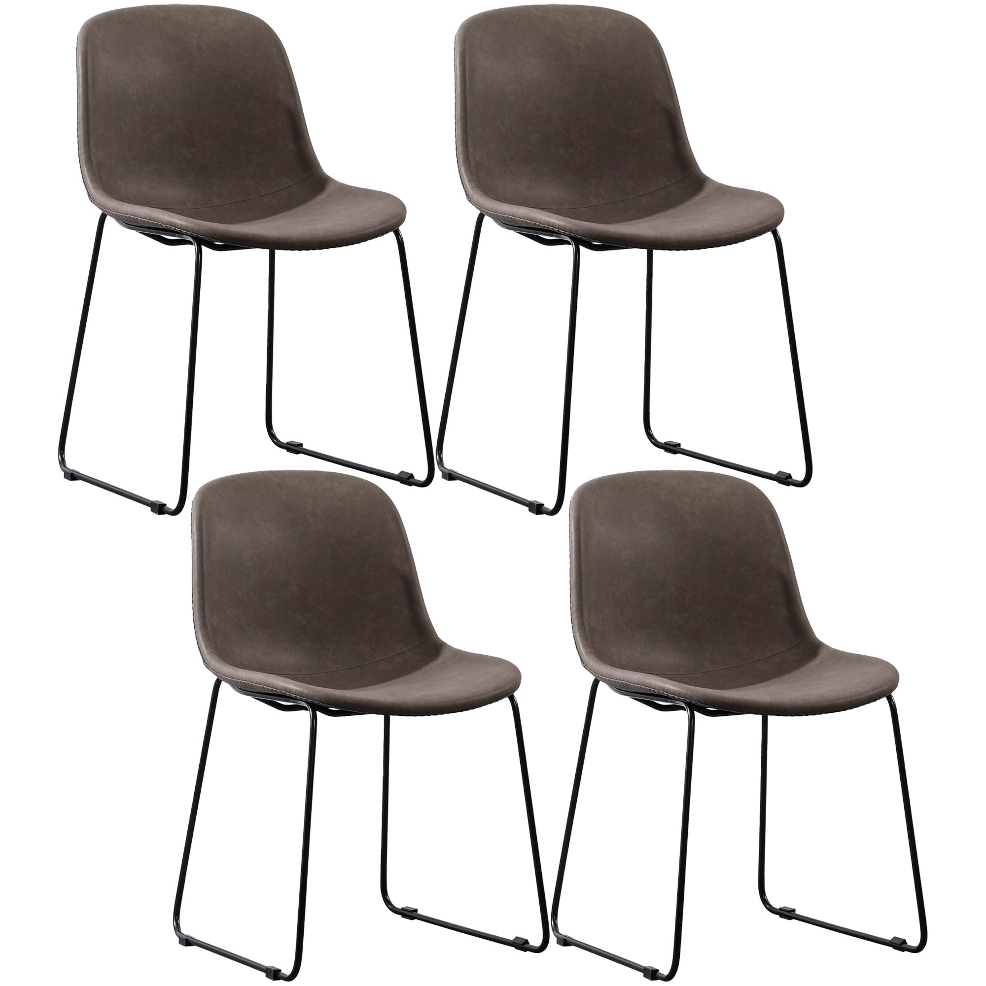 Seitstuhl für industriellen Stil Set Esszimmer Seitenstuhl Set mit Metallbeinen