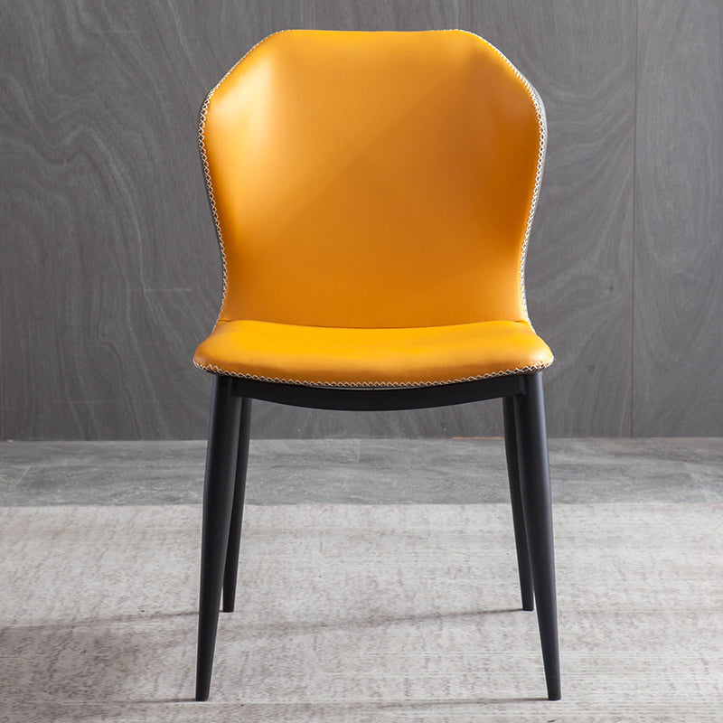 Metal Contemporary Dining Room Chairs Metallic Finish Wingback Side Chair