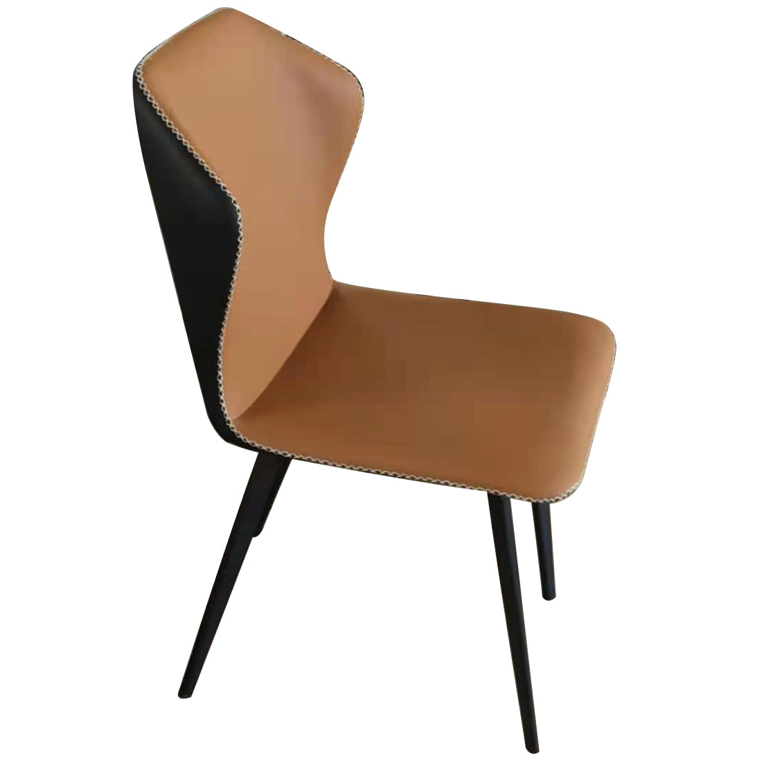 Metal Contemporary Dining Room Chairs Metallic Finish Wingback Side Chair