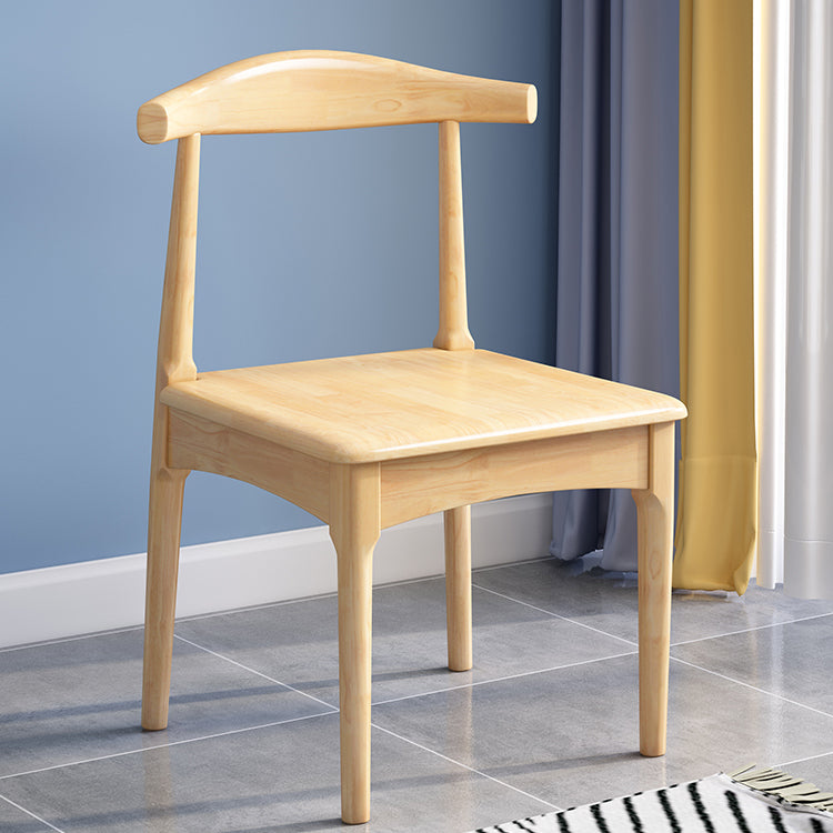 Scandinavian Style Wood Dining Chair Home Armless Open Back Dining Side Chair