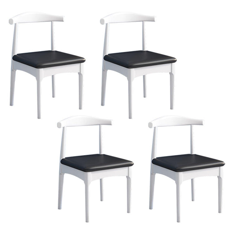 Scandinavian Style Wood Dining Chair Home Armless Open Back Dining Side Chair