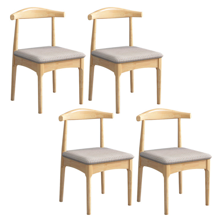 Scandinavian Style Wood Dining Chair Home Armless Open Back Dining Side Chair