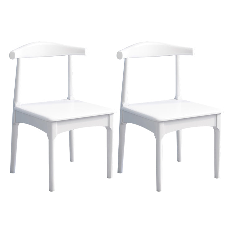 Scandinavian Style Wood Dining Chair Home Armless Open Back Dining Side Chair