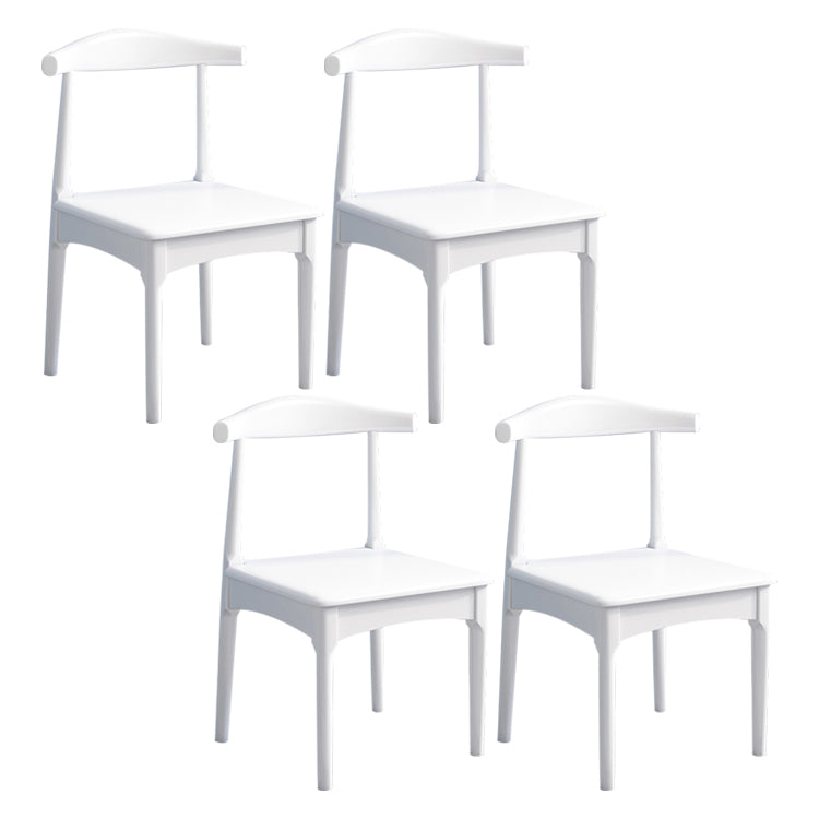 Scandinavian Style Wood Dining Chair Home Armless Open Back Dining Side Chair