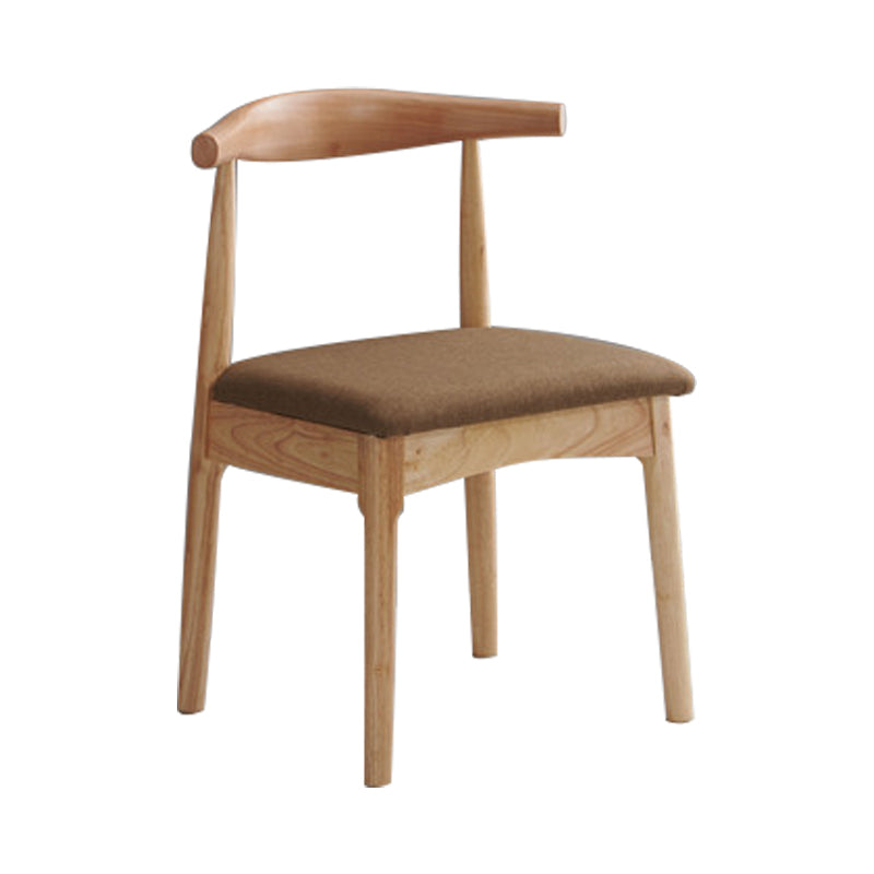 Scandinavian Style Wood Dining Chair Home Armless Open Back Dining Side Chair
