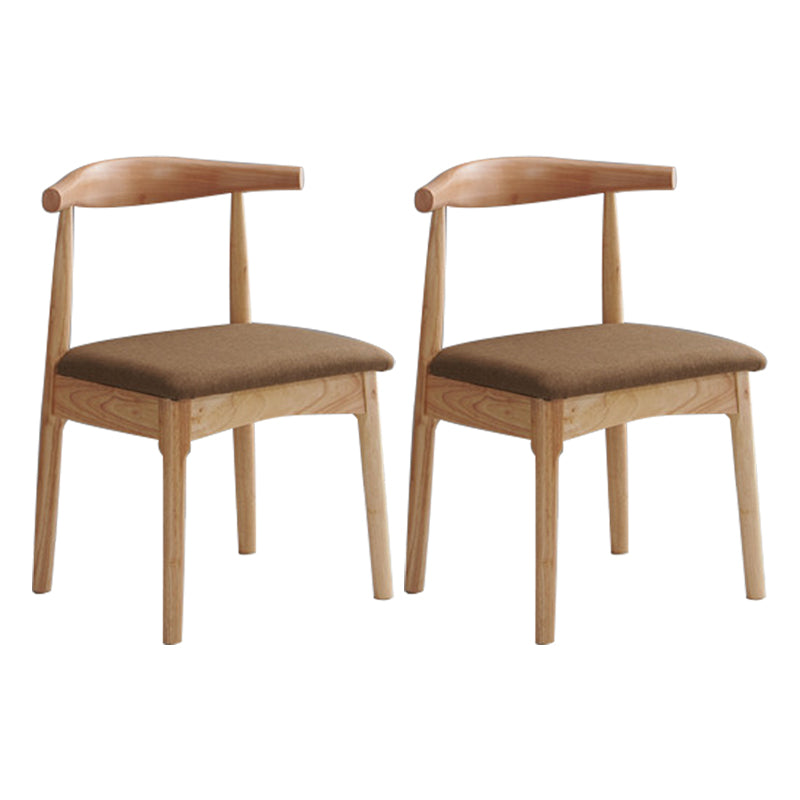 Scandinavian Style Wood Dining Chair Home Armless Open Back Dining Side Chair
