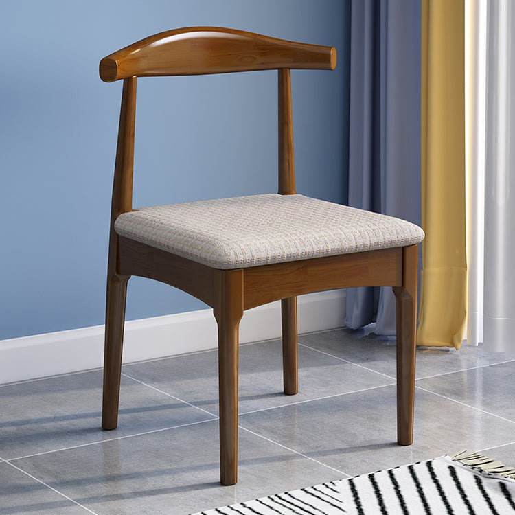 Scandinavian Style Wood Dining Chair Home Armless Open Back Dining Side Chair