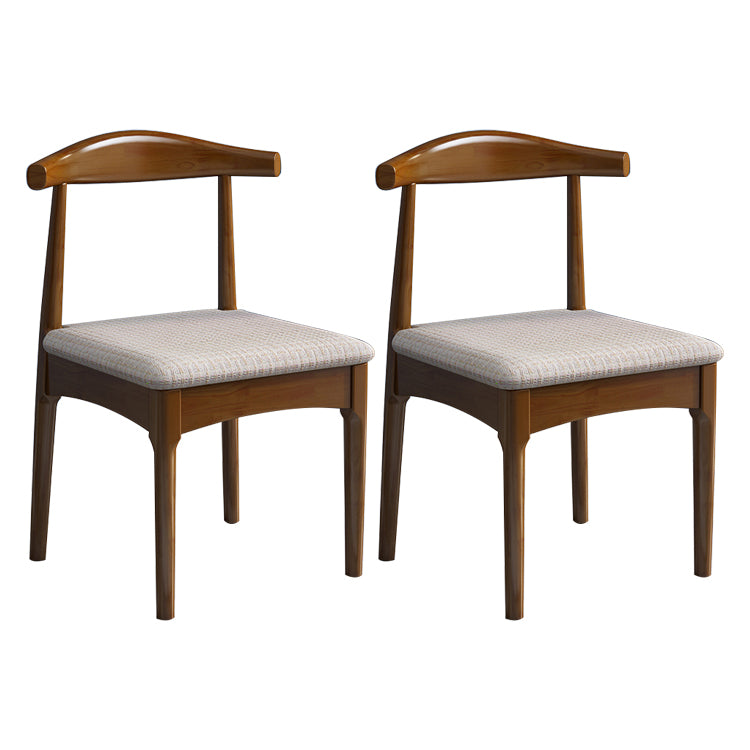 Scandinavian Style Wood Dining Chair Home Armless Open Back Dining Side Chair