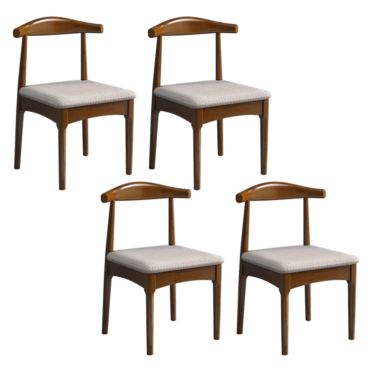 Scandinavian Style Wood Dining Chair Home Armless Open Back Dining Side Chair