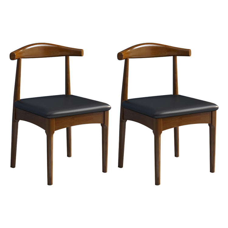 Scandinavian Style Wood Dining Chair Home Armless Open Back Dining Side Chair