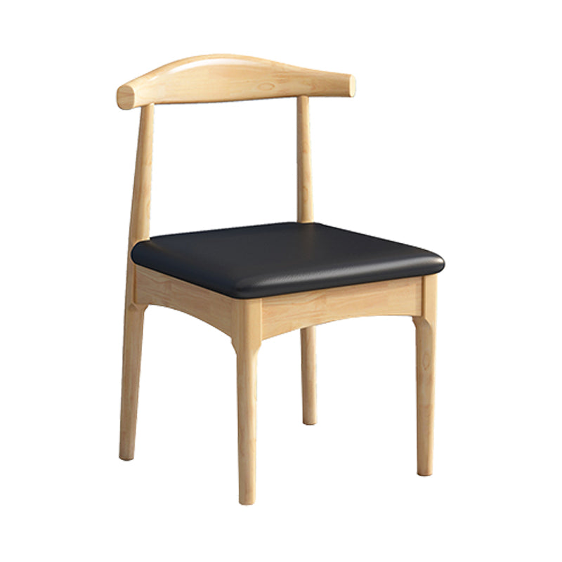 Scandinavian Style Wood Dining Chair Home Armless Open Back Dining Side Chair
