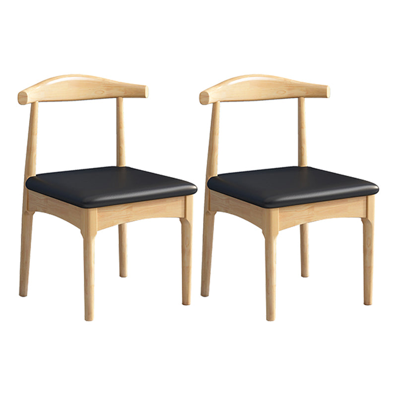 Scandinavian Style Wood Dining Chair Home Armless Open Back Dining Side Chair