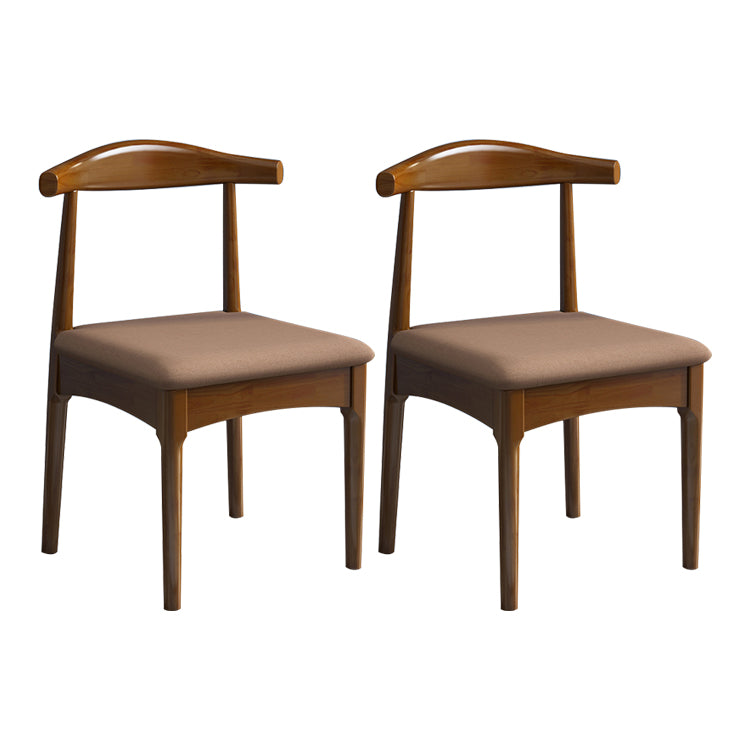 Scandinavian Style Wood Dining Chair Home Armless Open Back Dining Side Chair