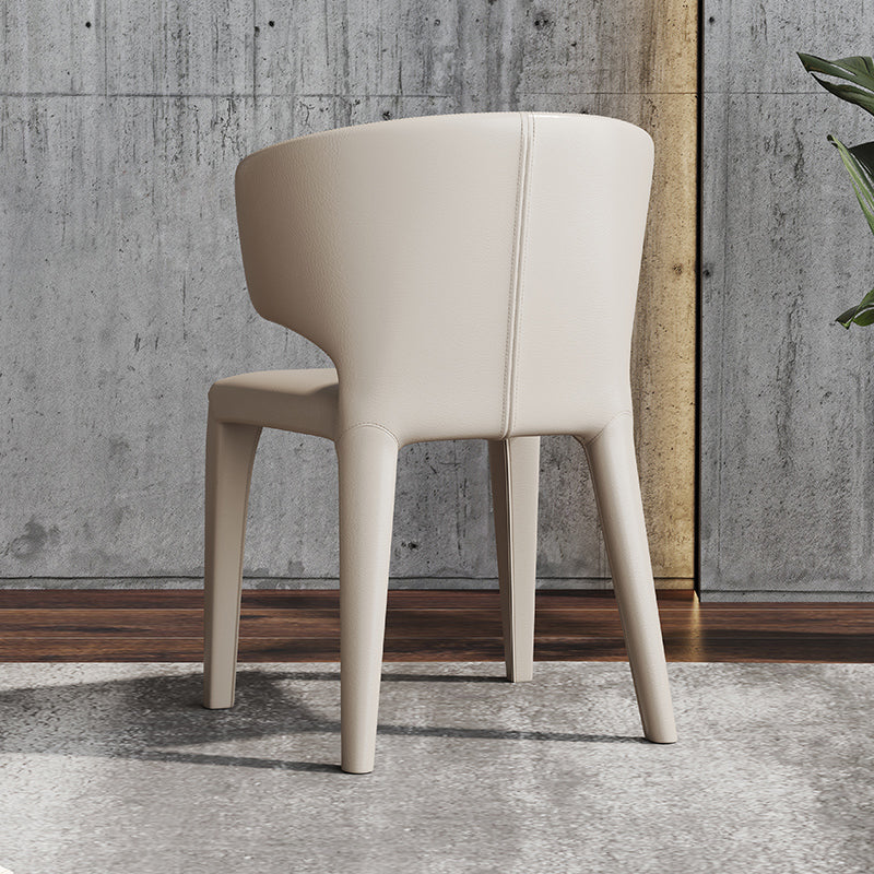 Faux Leather Contemporary Dining Room Chair Matte Finish Wingback Side Dining Chair