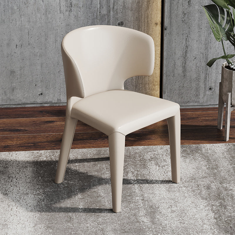 Faux Leather Contemporary Dining Room Chair Matte Finish Wingback Side Dining Chair