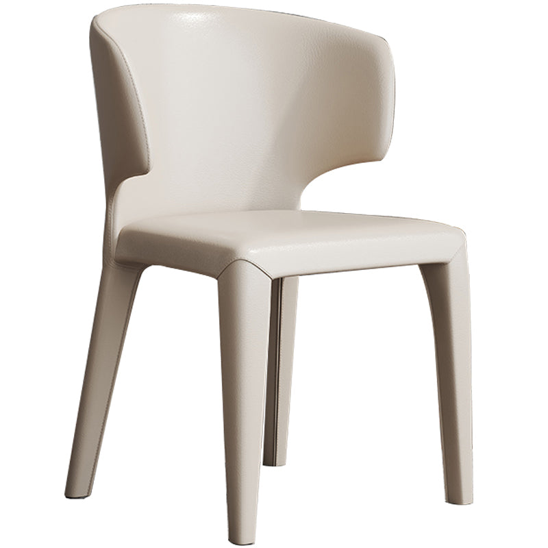 Faux Leather Contemporary Dining Room Chair Matte Finish Wingback Side Dining Chair