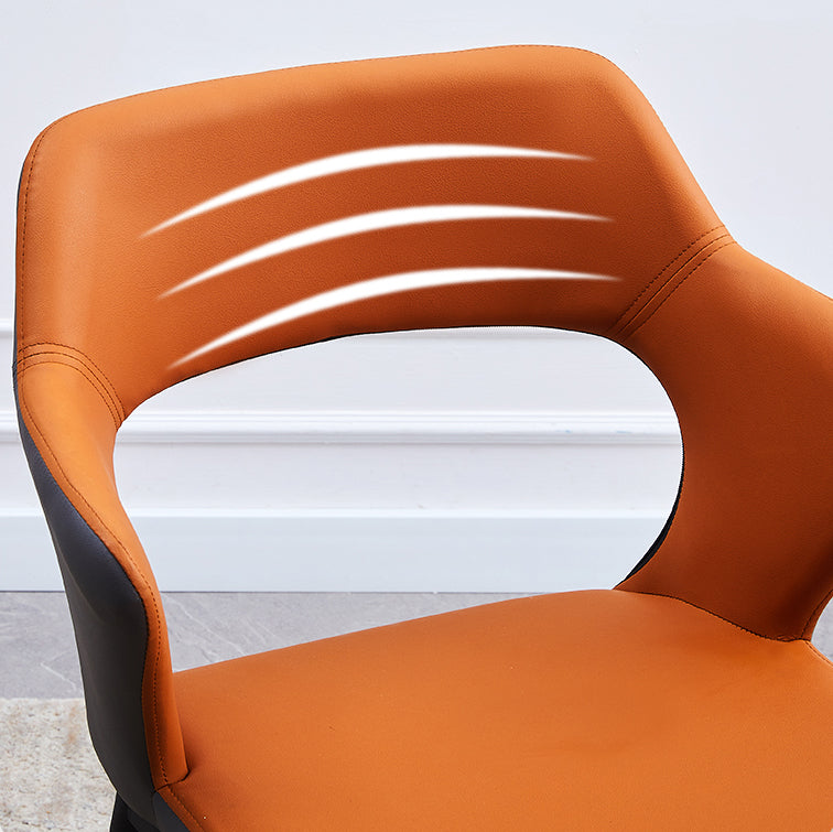 Dining Room Leather Dining Chair Contemporary Open Back Dining Arm Chair