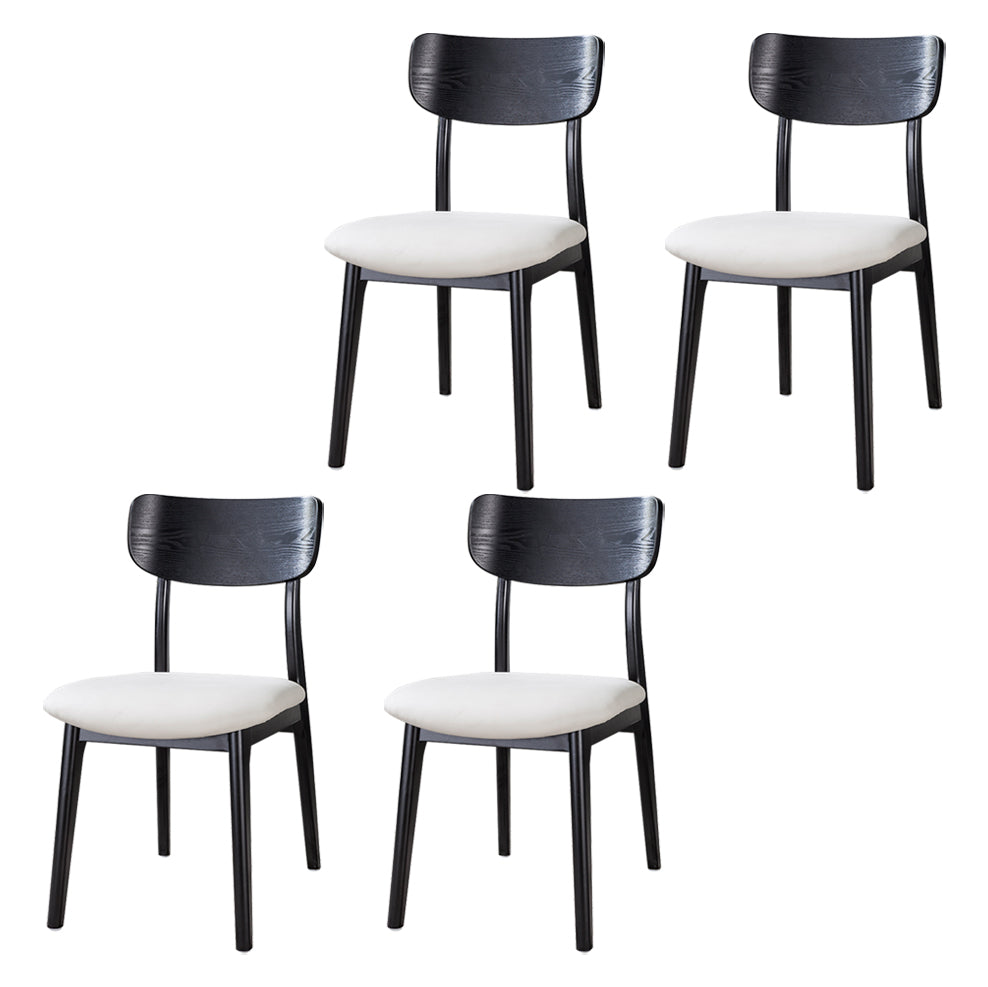 Wood Industrial Style Dining Chair Indoor-Outdoor Open Back Dining Side Chair