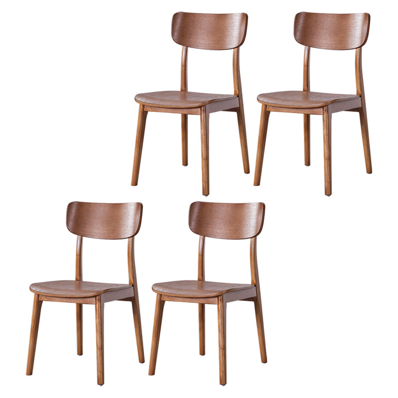 Wood Industrial Style Dining Chair Indoor-Outdoor Open Back Dining Side Chair