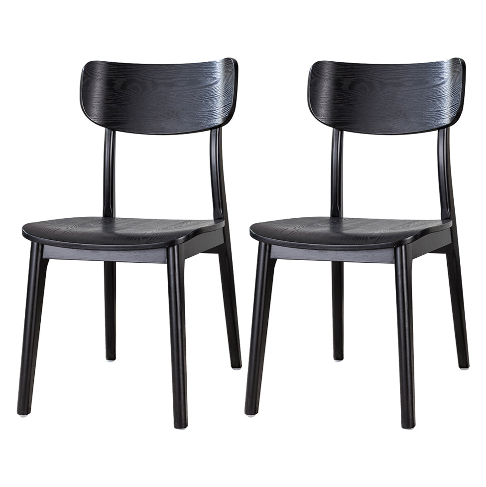 Wood Industrial Style Dining Chair Indoor-Outdoor Open Back Dining Side Chair