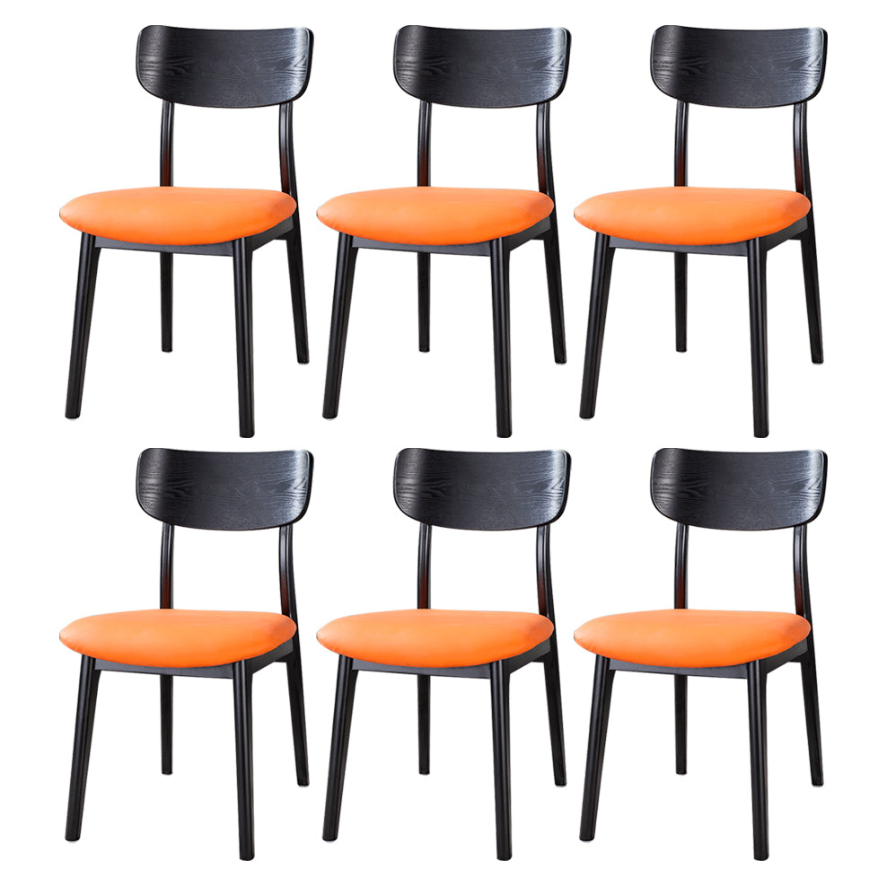 Wood Industrial Style Dining Chair Indoor-Outdoor Open Back Dining Side Chair