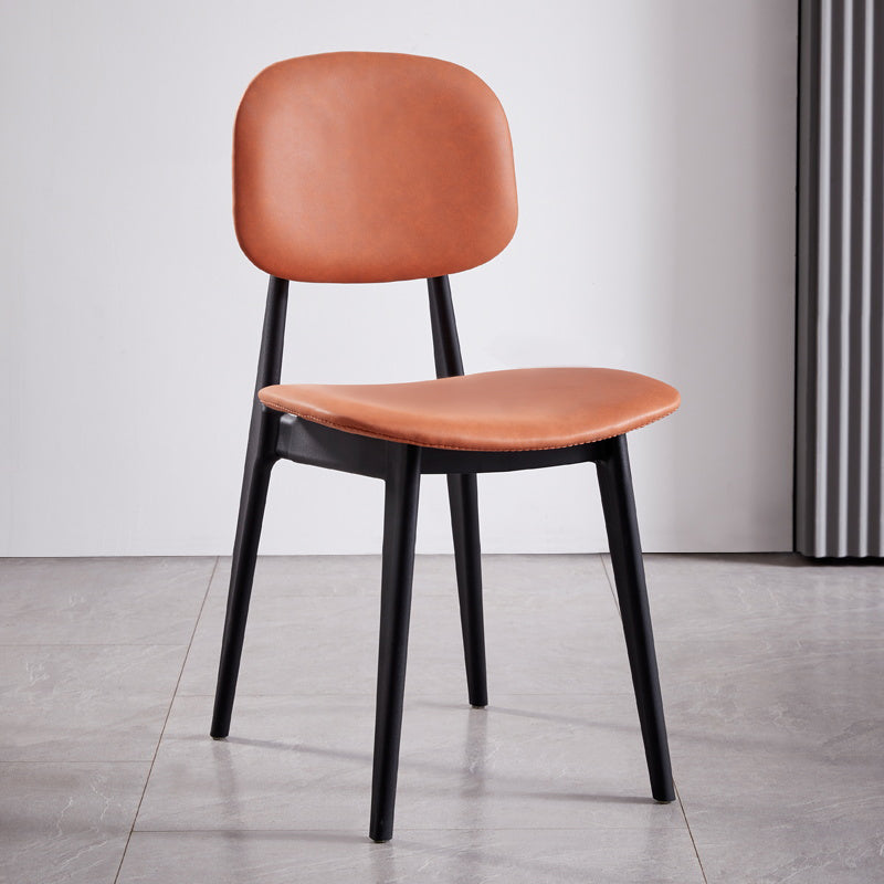 Nordic Style Armless Metal Dining Room Chair Open Back Dining Side Chair