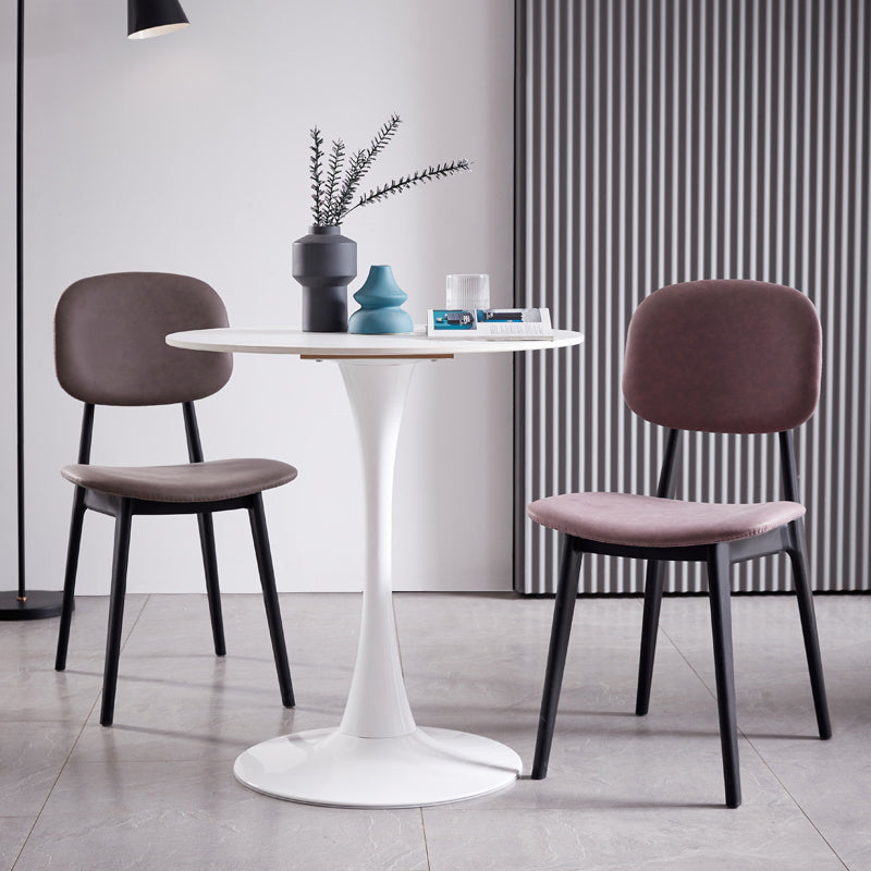 Nordic Style Armless Metal Dining Room Chair Open Back Dining Side Chair