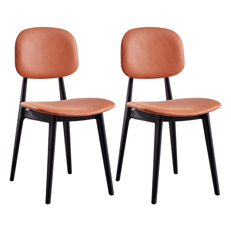 Nordic Style Armless Metal Dining Room Chair Open Back Dining Side Chair