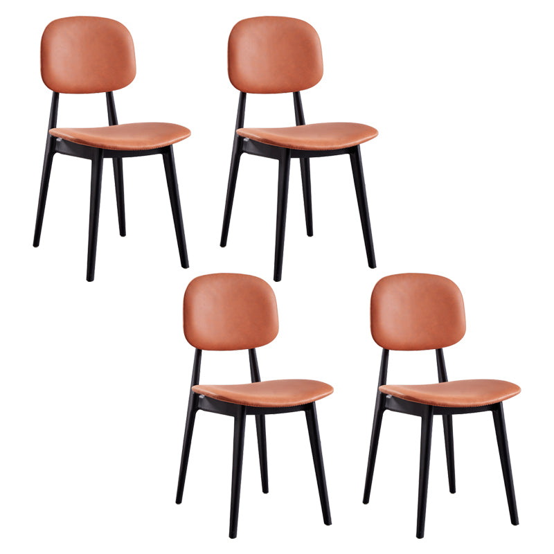 Nordic Style Armless Metal Dining Room Chair Open Back Dining Side Chair