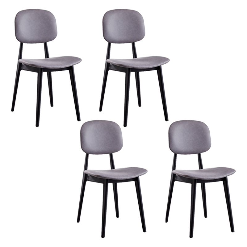 Nordic Style Armless Metal Dining Room Chair Open Back Dining Side Chair