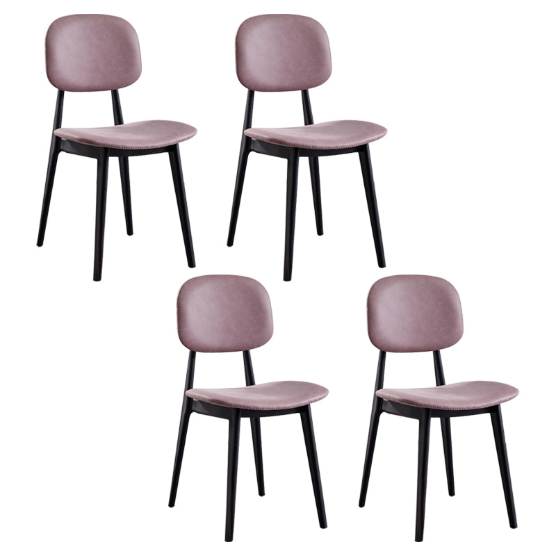 Nordic Style Armless Metal Dining Room Chair Open Back Dining Side Chair