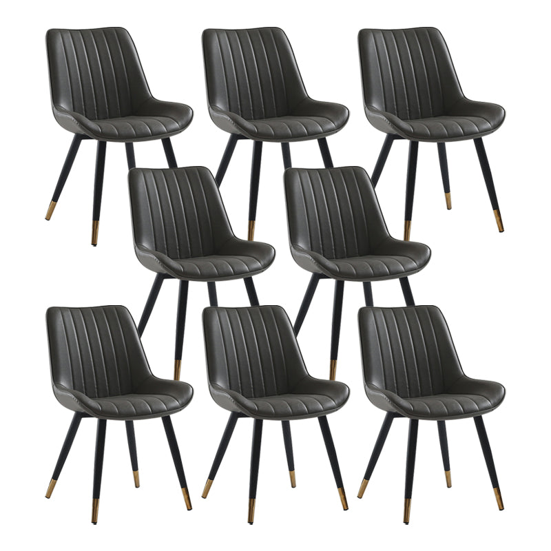 Nordic Cushioned Dining Chair 33"H Parsons Chair with Metal Base for Restaurant
