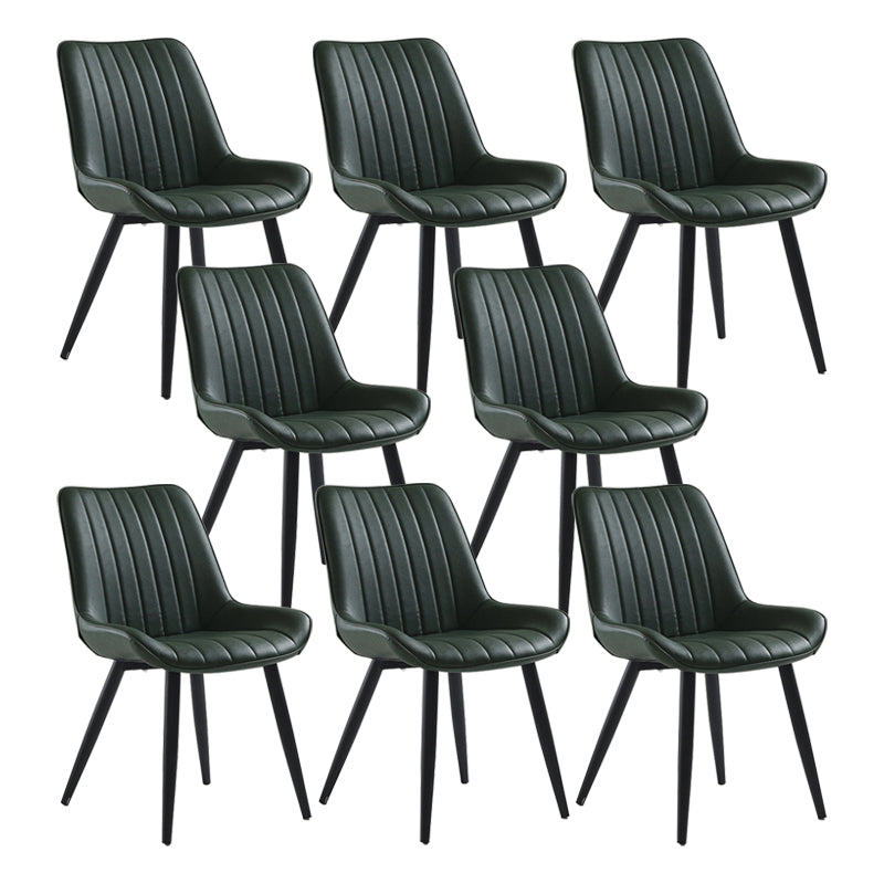 Nordic Cushioned Dining Chair 33"H Parsons Chair with Metal Base for Restaurant