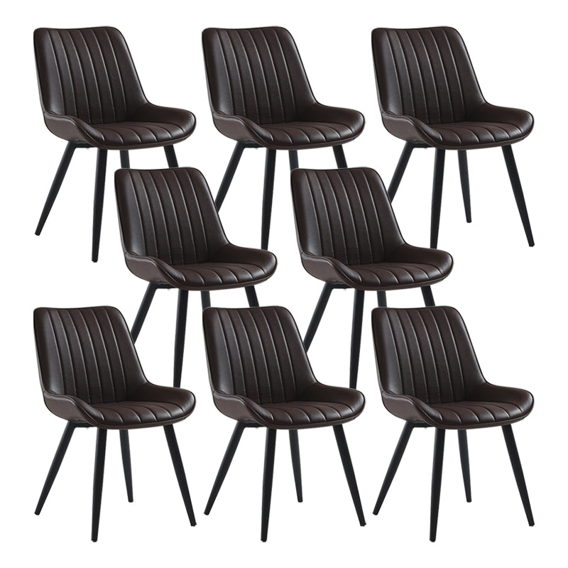 Nordic Cushioned Dining Chair 33"H Parsons Chair with Metal Base for Restaurant