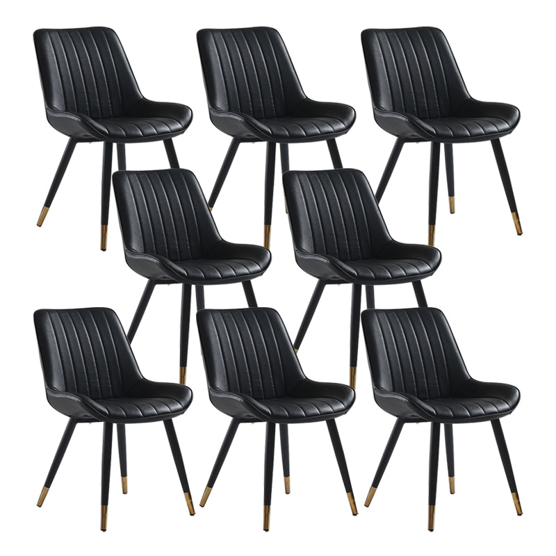 Nordic Cushioned Dining Chair 33"H Parsons Chair with Metal Base for Restaurant