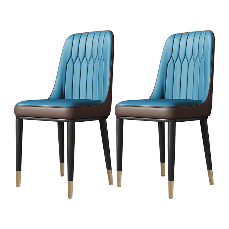 Chaises de salle à manger sans bras de style moderne de chaise latérale de salle à manger en métal