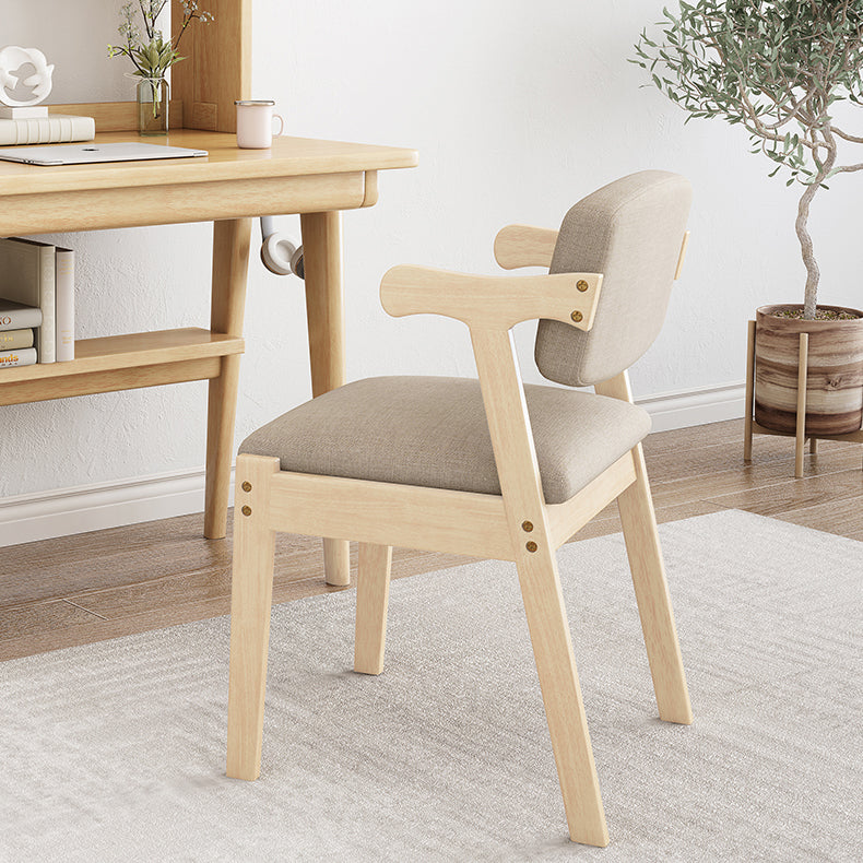 Contemporary Wood Indoor Open Back Dining Side Chair 20'' Wide Dining Chair