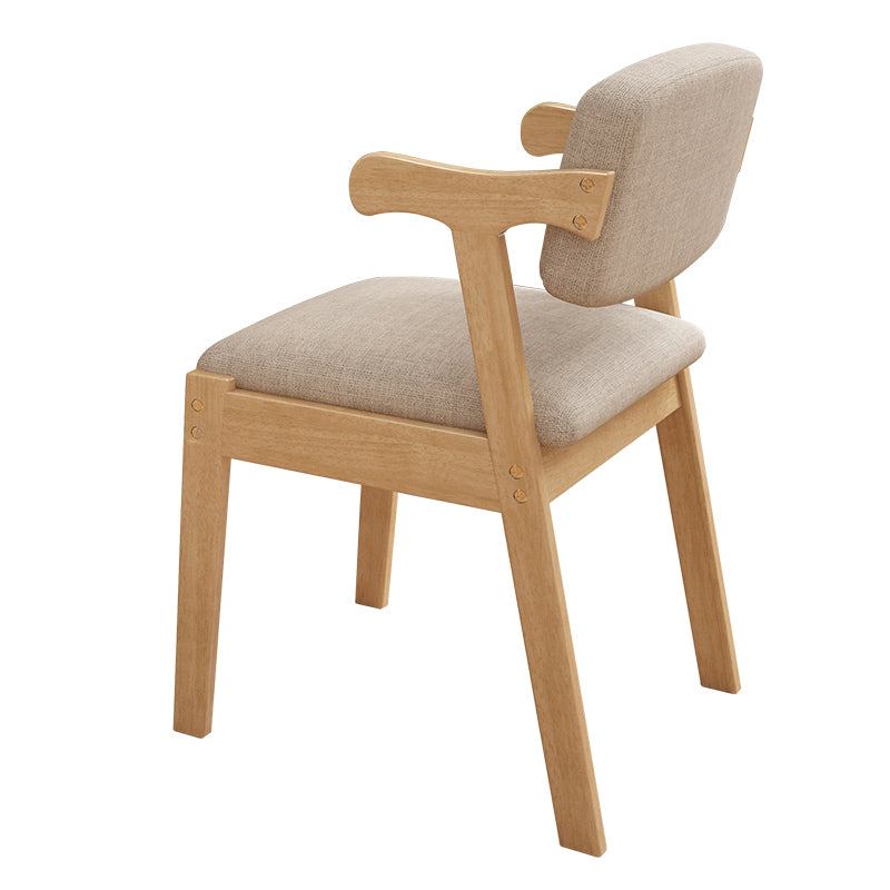Contemporary Wood Indoor Open Back Dining Side Chair 20'' Wide Dining Chair